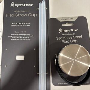 Hydro Flask Wide Mouth Straw Lid Bundle - Cap and Straws